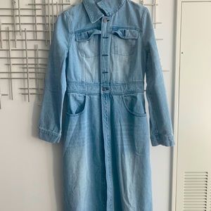 Denim trench